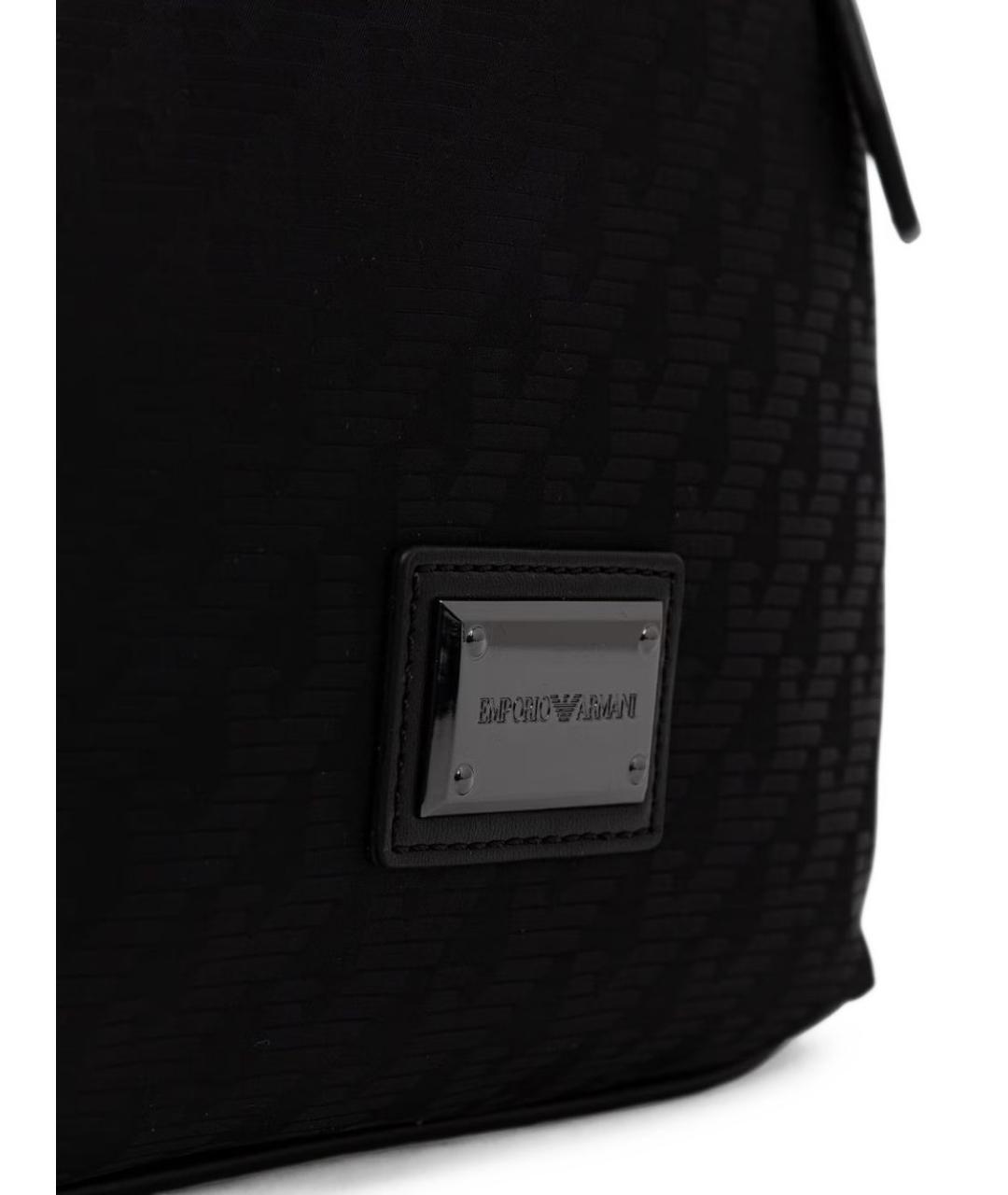 EMPORIO ARMANI Черная синтетическая сумка на плечо, фото 3