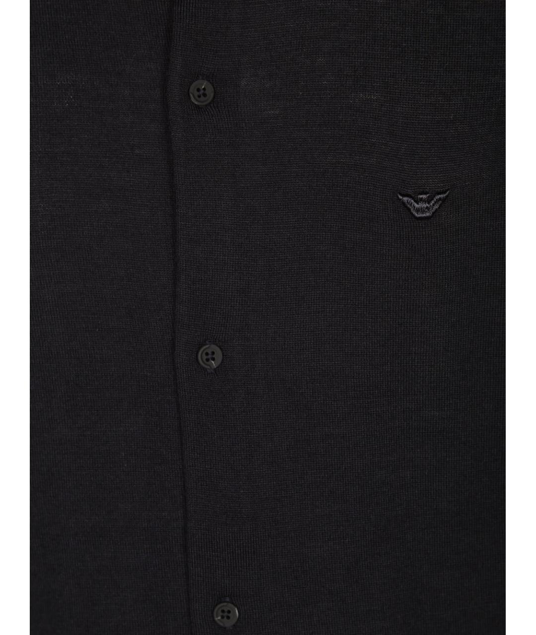EMPORIO ARMANI Синяя шерстяная классическая рубашка, фото 2