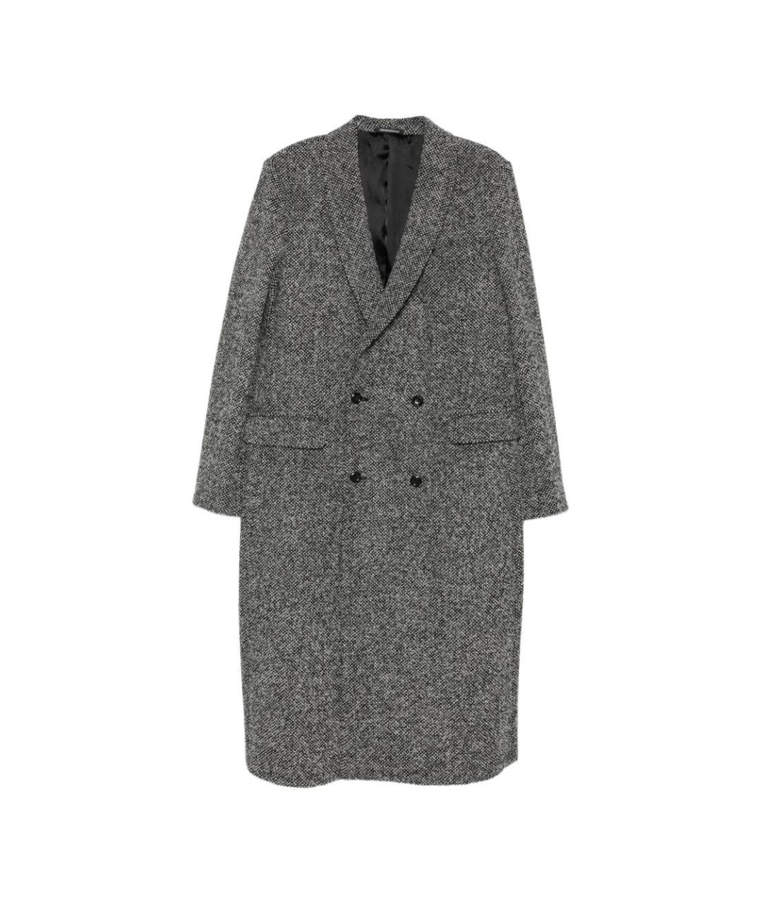 EMPORIO ARMANI Серое полиамидовое пальто, фото 4