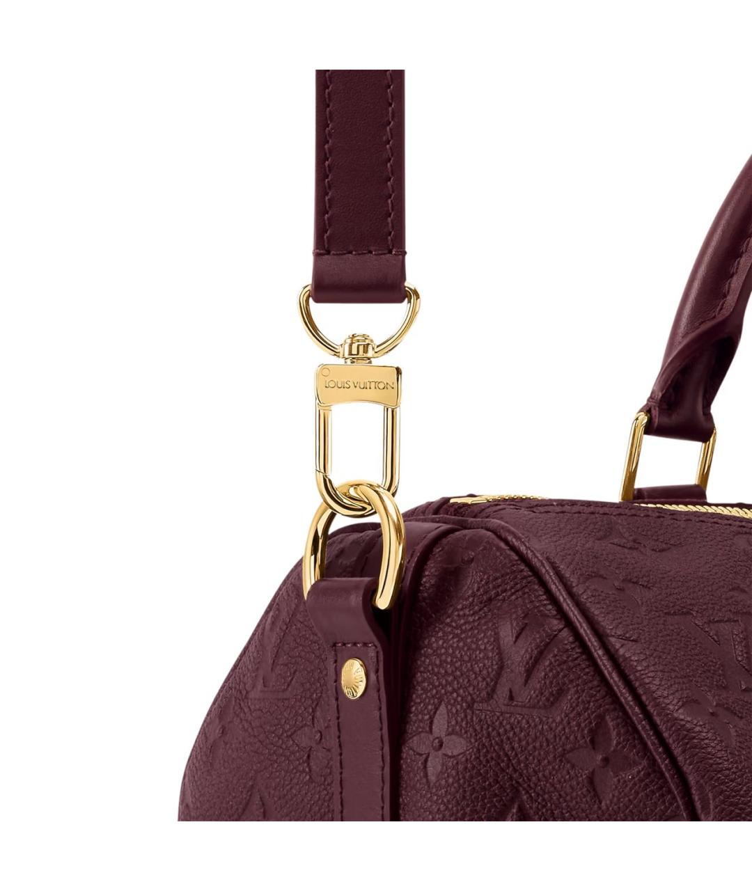 LOUIS VUITTON Бордовая кожаная сумка через плечо, фото 2