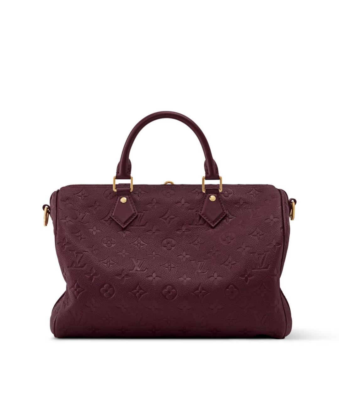 LOUIS VUITTON Бордовая кожаная сумка через плечо, фото 5