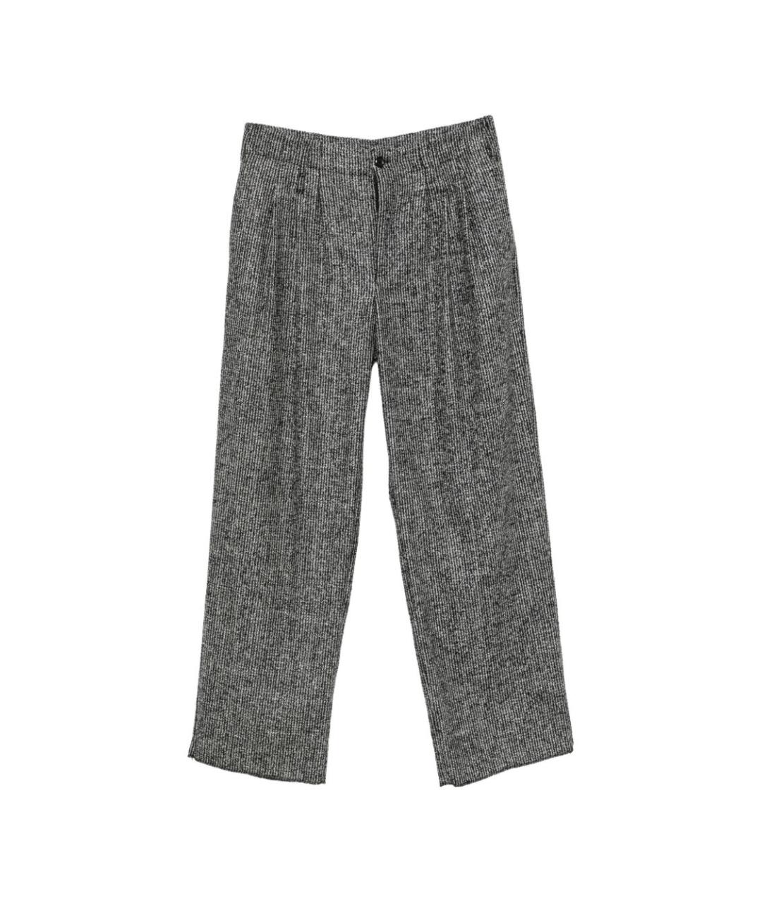 EMPORIO ARMANI Серые шерстяные повседневные брюки, фото 6