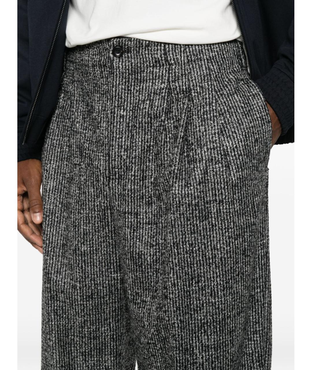 EMPORIO ARMANI Серые шерстяные повседневные брюки, фото 2