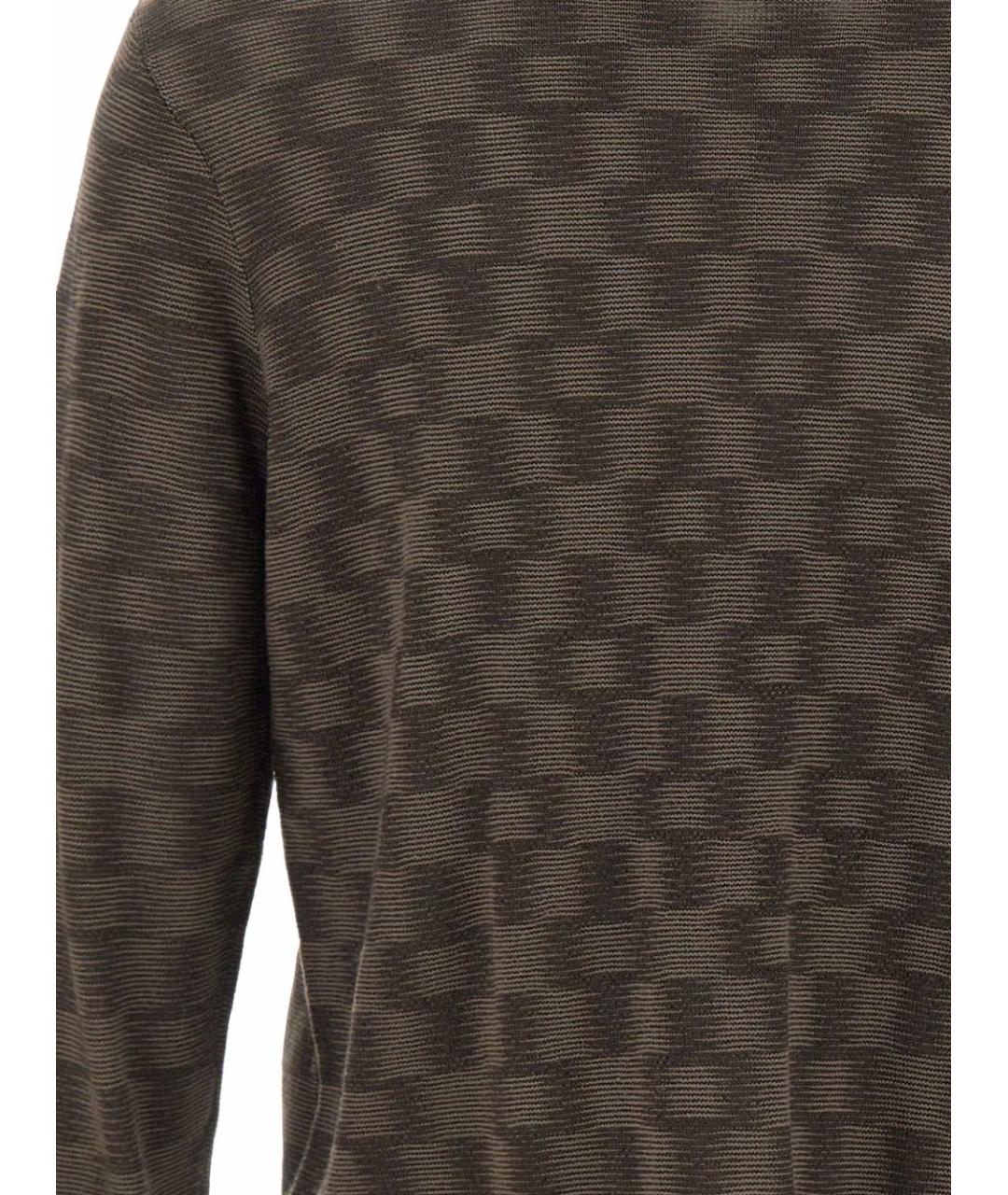 EMPORIO ARMANI Коричневый шерстяной джемпер / свитер, фото 4