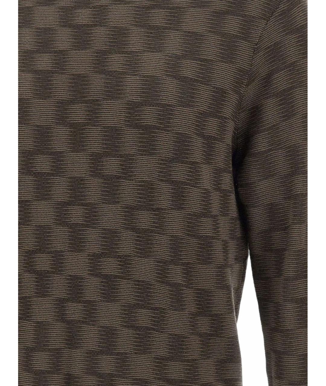 EMPORIO ARMANI Коричневый шерстяной джемпер / свитер, фото 2