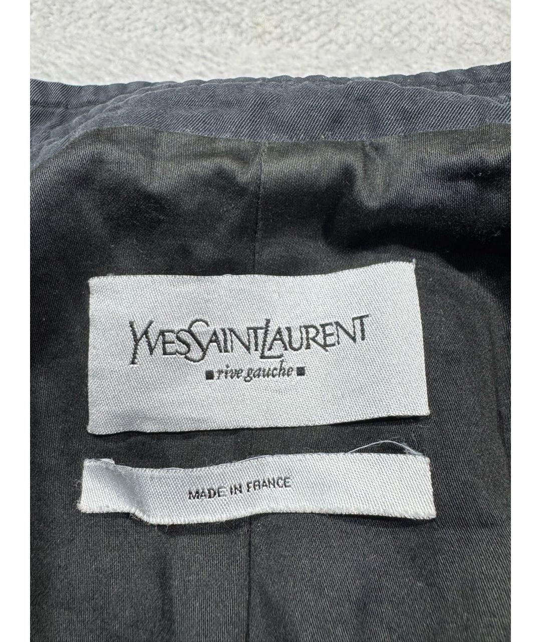 SAINT LAURENT Черная хлопковая жилетка, фото 3