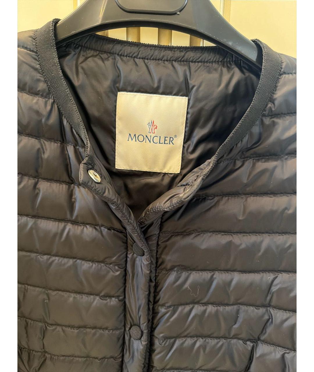 MONCLER Черный нейлоновый жилет, фото 3