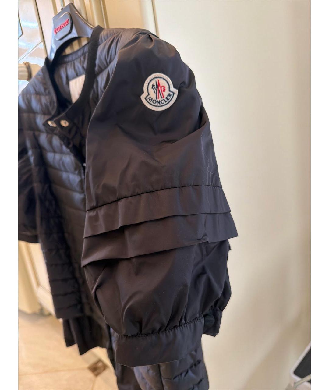 MONCLER Черный нейлоновый жилет, фото 4