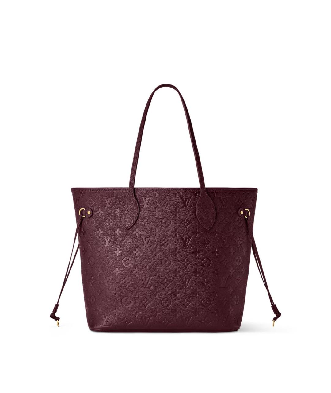 LOUIS VUITTON Бордовая кожаная сумка тоут, фото 6