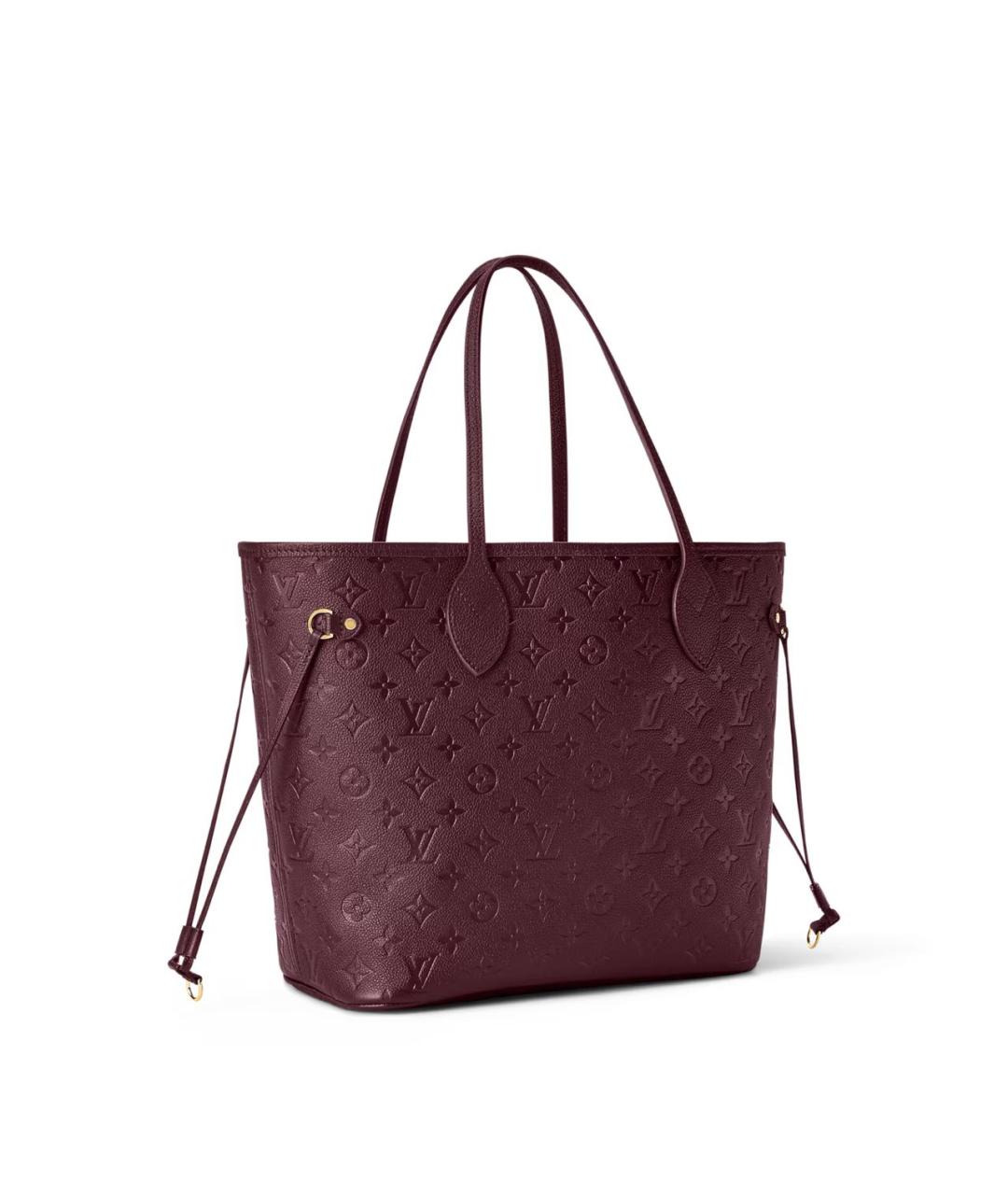 LOUIS VUITTON Бордовая кожаная сумка тоут, фото 2