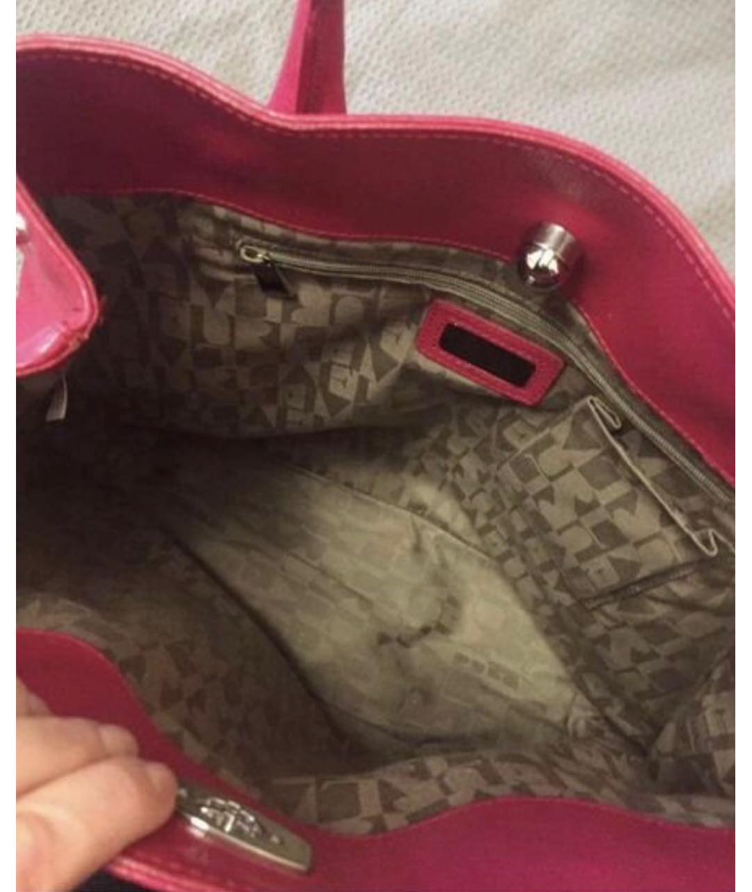 FURLA Фуксия кожаная сумка тоут, фото 5