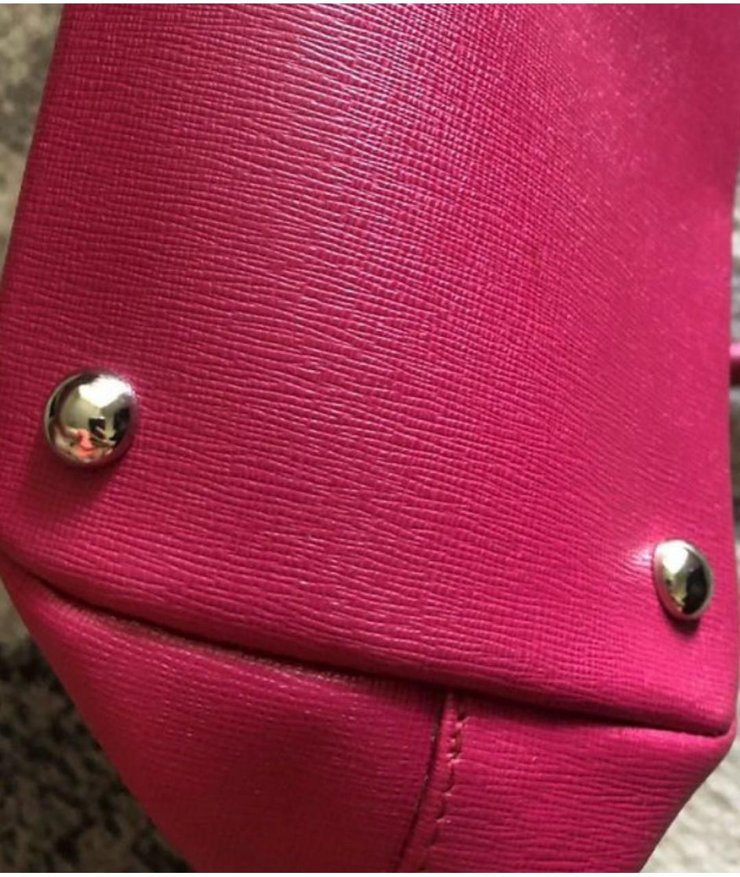 FURLA Фуксия кожаная сумка тоут, фото 6