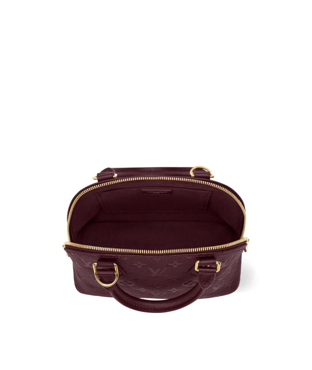 LOUIS VUITTON Бордовая кожаная сумка через плечо, фото 4