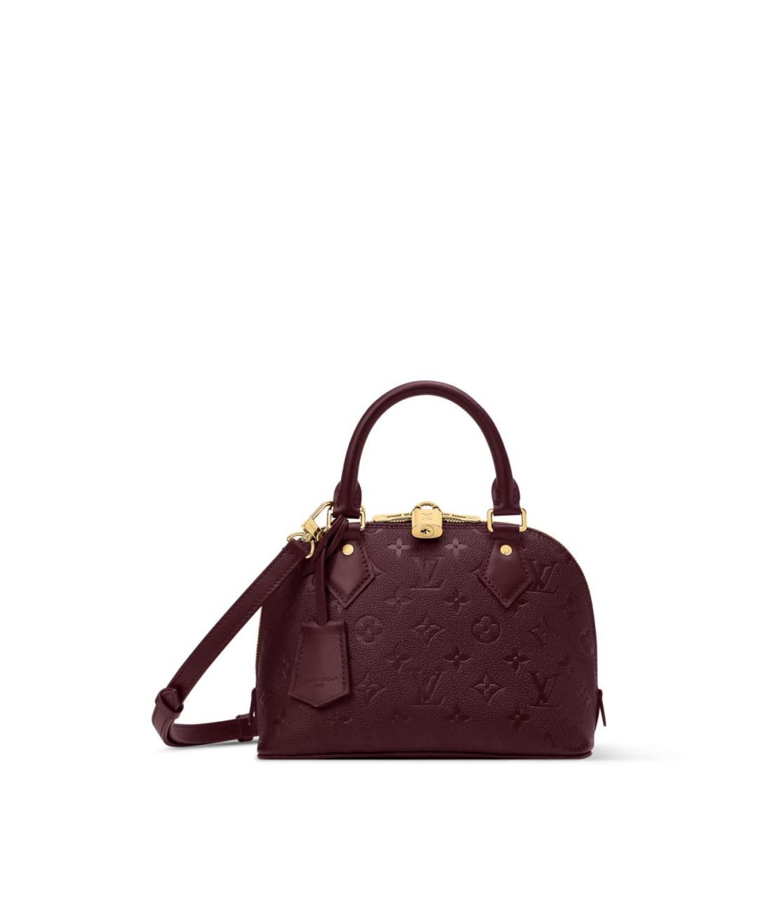 LOUIS VUITTON Бордовая кожаная сумка через плечо, фото 6