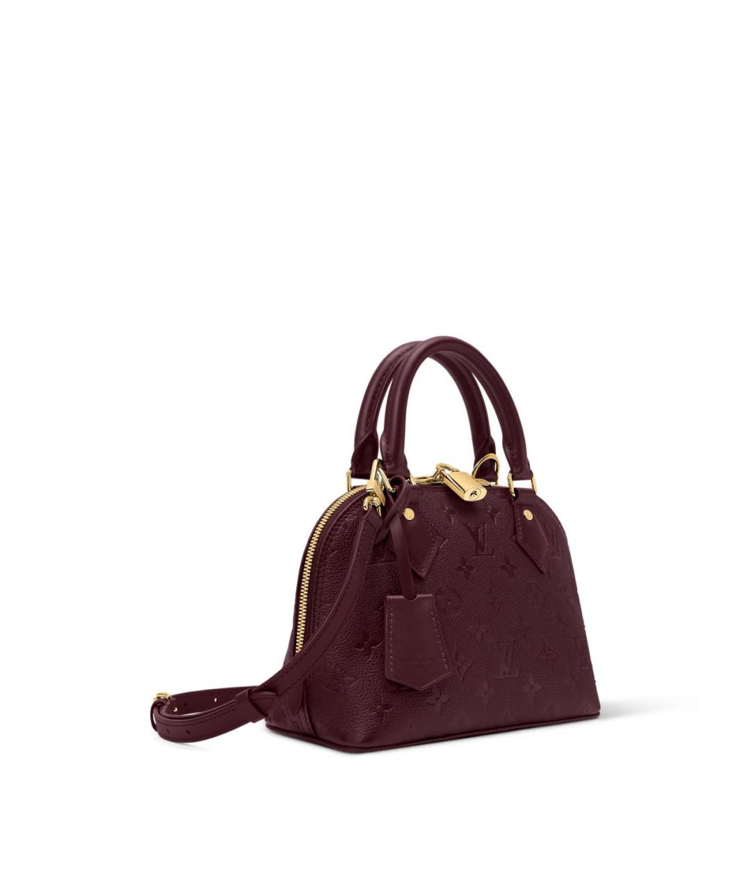 LOUIS VUITTON Бордовая кожаная сумка через плечо, фото 3