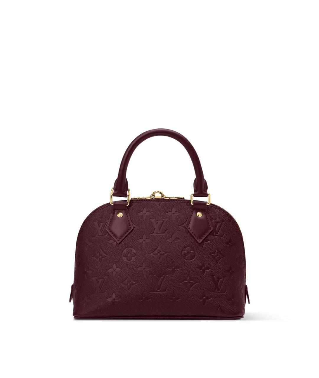 LOUIS VUITTON Бордовая кожаная сумка через плечо, фото 5