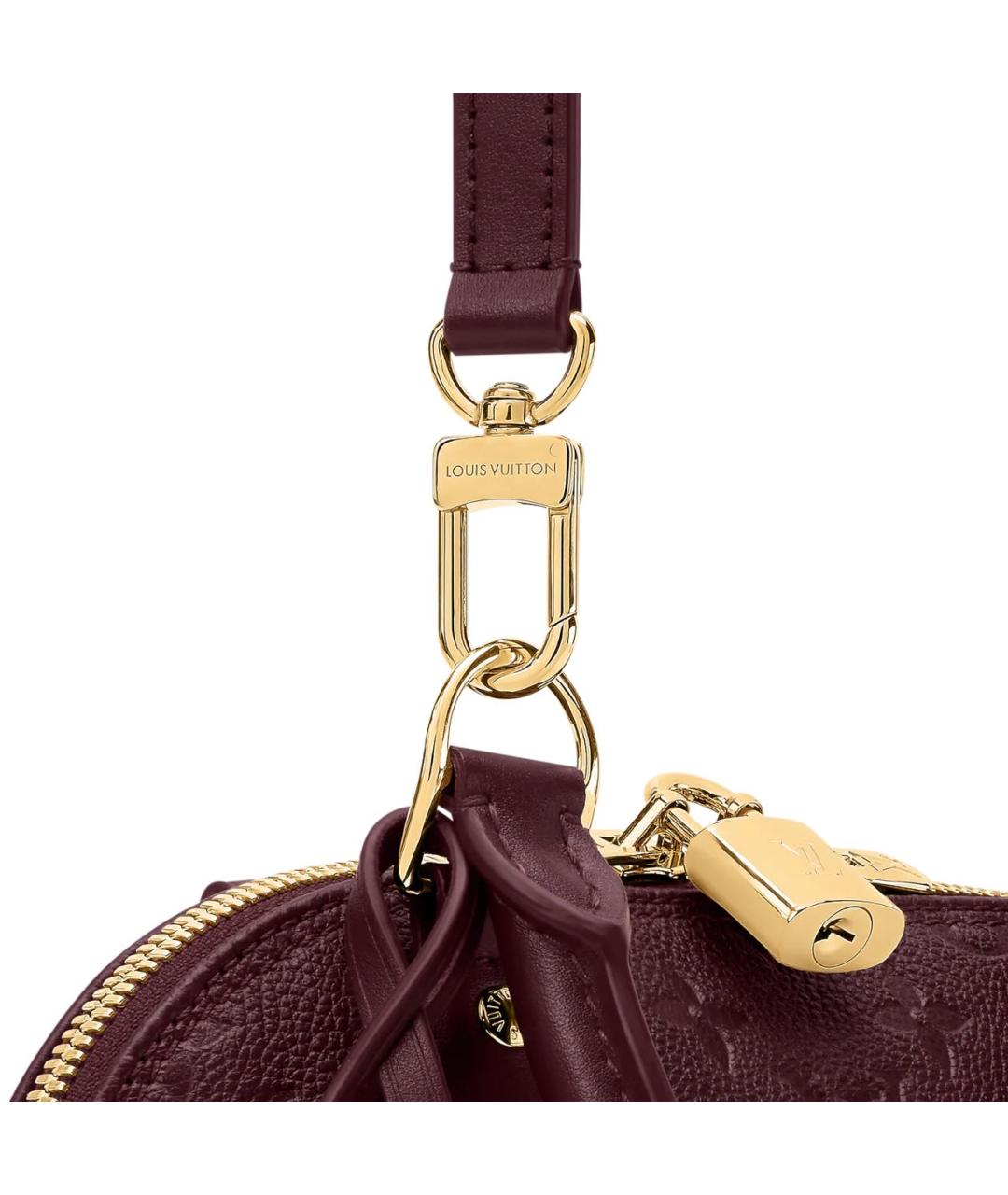 LOUIS VUITTON Бордовая кожаная сумка через плечо, фото 2