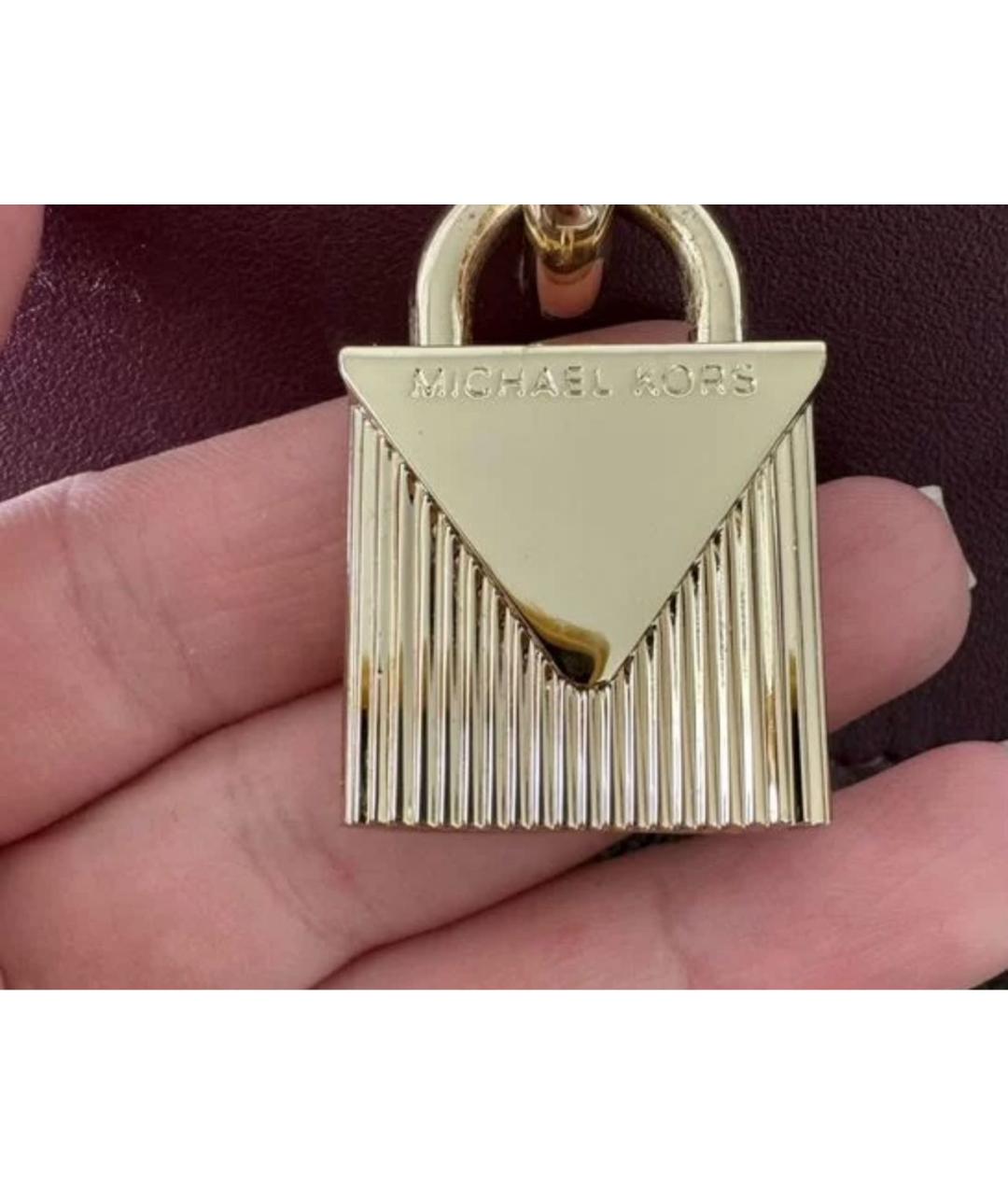 MICHAEL KORS Коричневая сумка с короткими ручками из искусственной кожи, фото 7