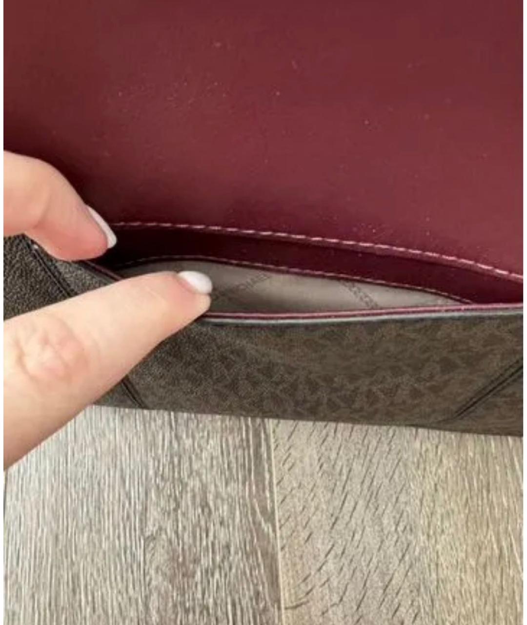 MICHAEL KORS Коричневая сумка с короткими ручками из искусственной кожи, фото 3