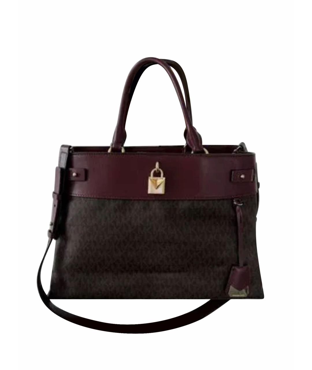MICHAEL KORS Коричневая сумка с короткими ручками из искусственной кожи, фото 1