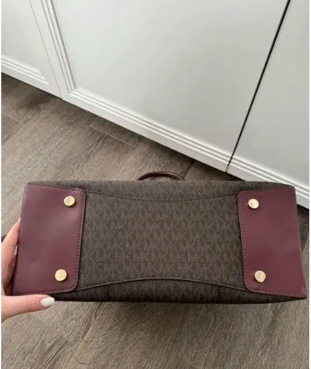 MICHAEL KORS Коричневая сумка с короткими ручками из искусственной кожи, фото 8