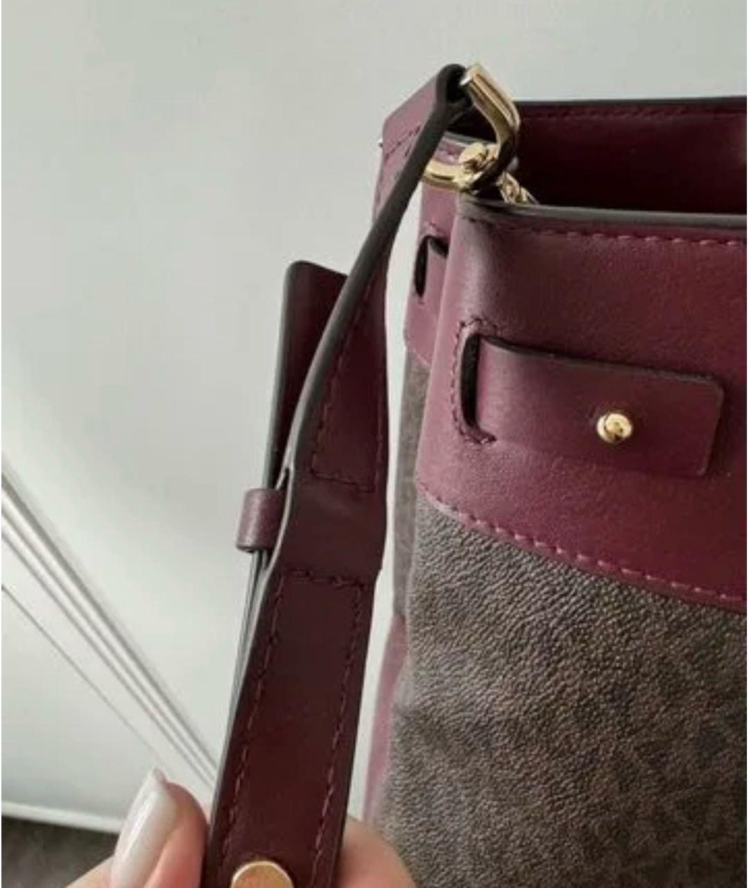 MICHAEL KORS Коричневая сумка с короткими ручками из искусственной кожи, фото 2