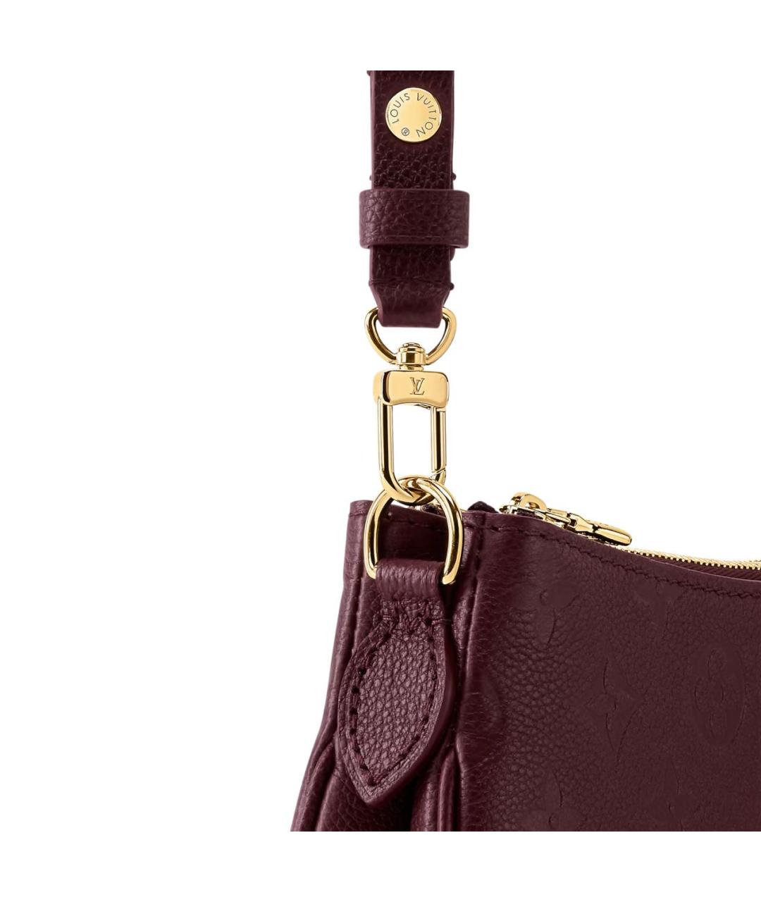 LOUIS VUITTON Бордовая кожаная сумка через плечо, фото 2