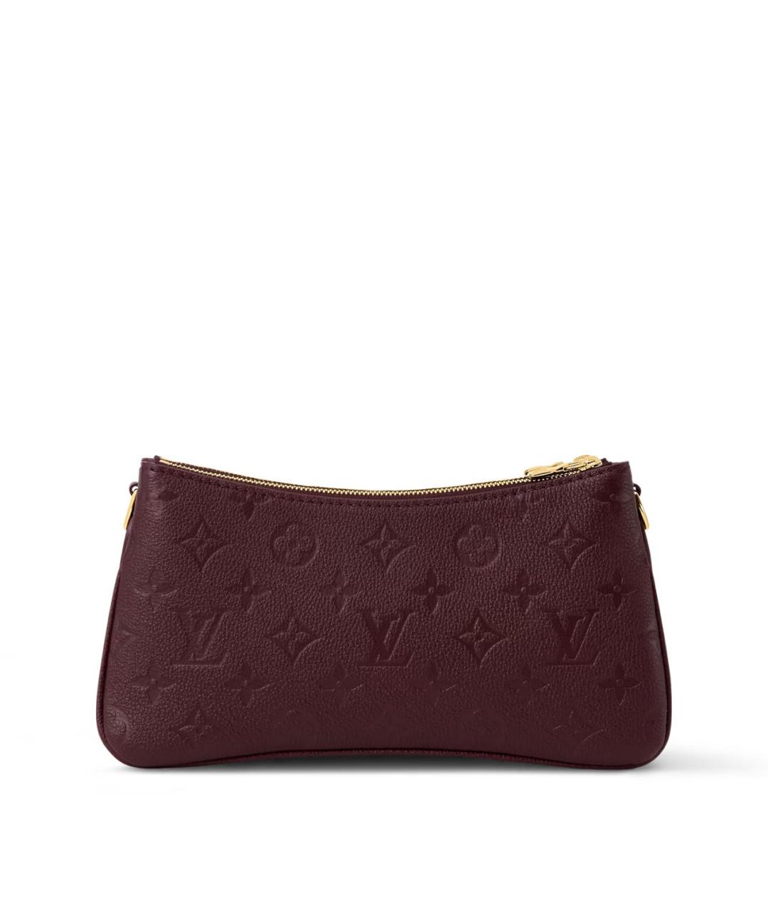 LOUIS VUITTON Бордовая кожаная сумка через плечо, фото 5
