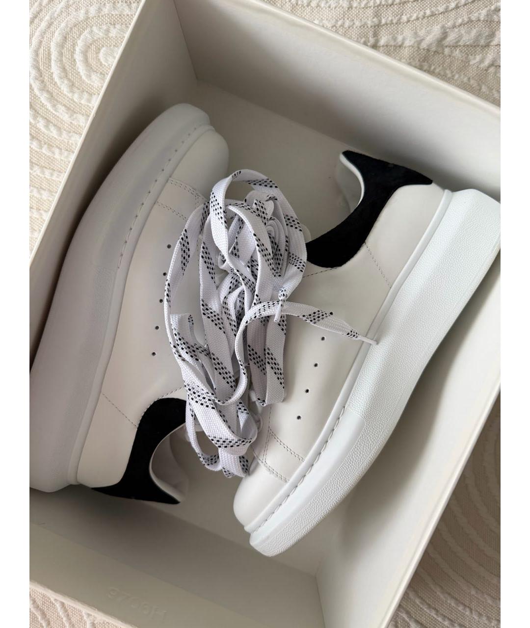ALEXANDER MCQUEEN Белые кожаные кеды, фото 5