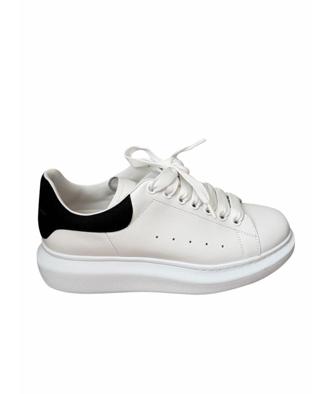 ALEXANDER MCQUEEN Белые кожаные кеды, фото 1