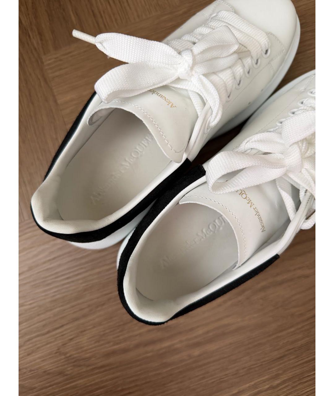 ALEXANDER MCQUEEN Белые кожаные кеды, фото 4