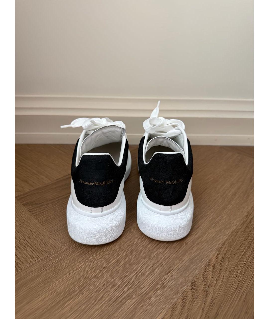 ALEXANDER MCQUEEN Белые кожаные кеды, фото 3