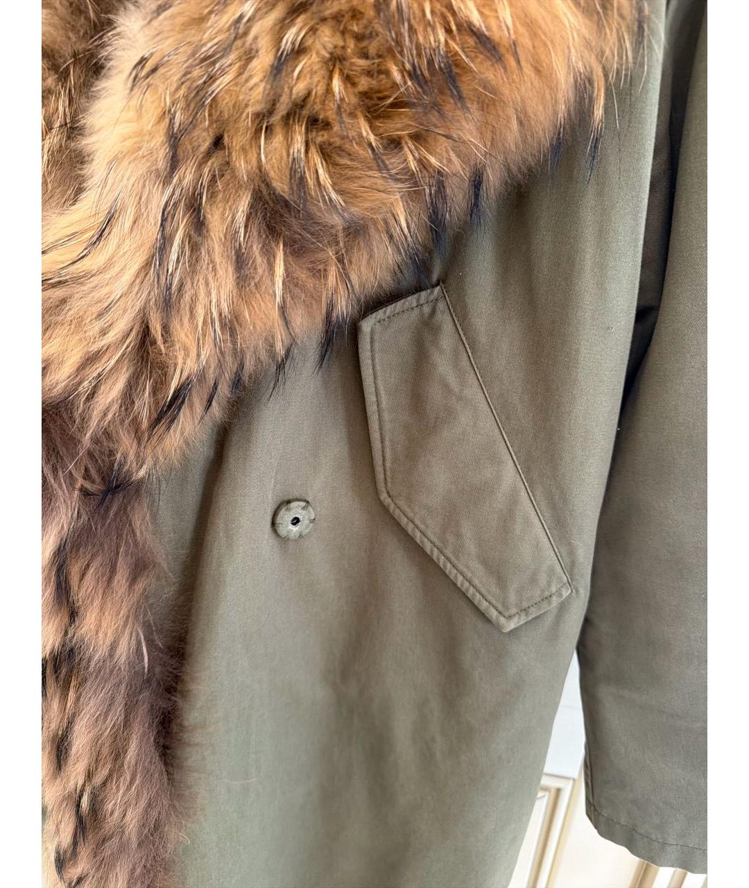 FORTE COUTURE Хаки хлопко-эластановая парка, фото 5