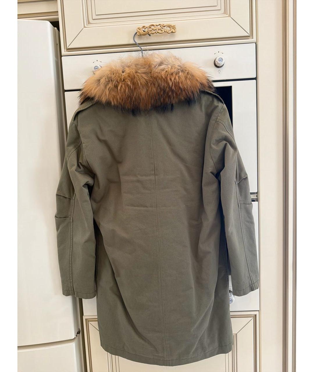 FORTE COUTURE Хаки хлопко-эластановая парка, фото 2