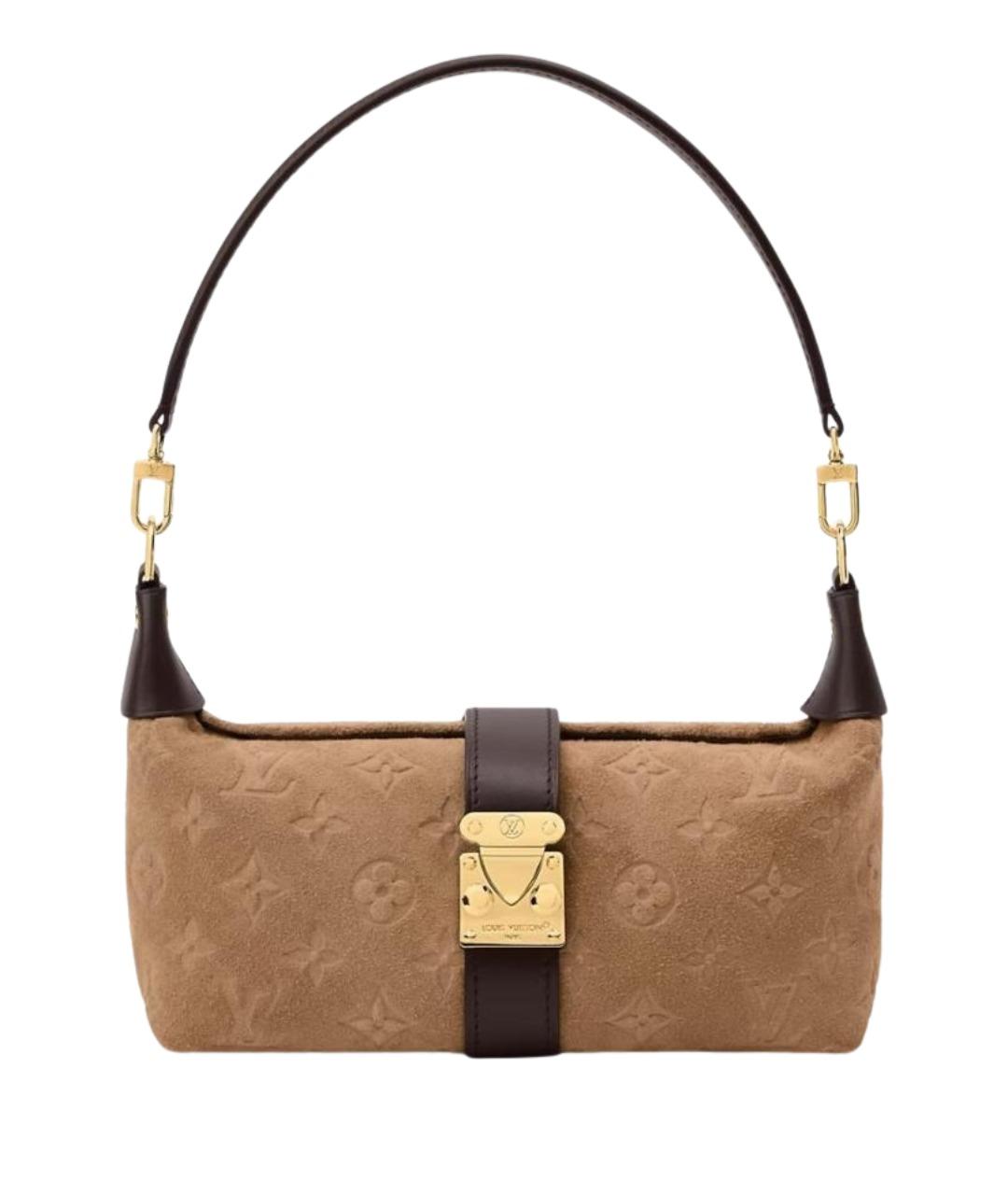 LOUIS VUITTON Бежевая кожаная сумка через плечо, фото 1