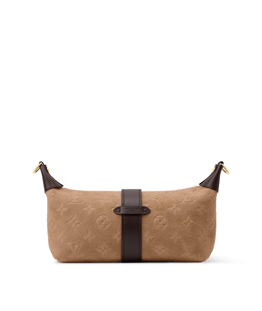 LOUIS VUITTON Бежевая кожаная сумка через плечо, фото 4