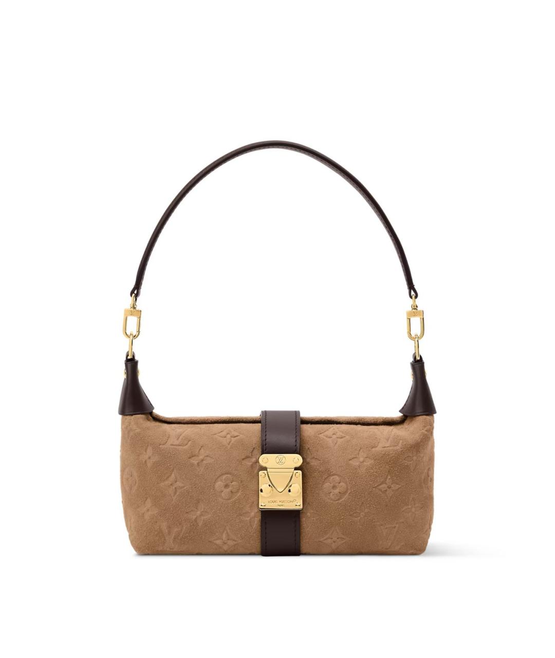 LOUIS VUITTON Бежевая кожаная сумка через плечо, фото 5