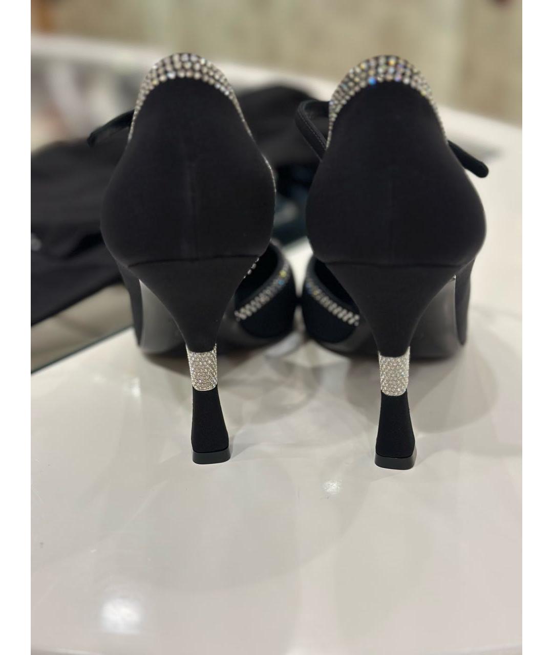 CHANEL Черные текстильные туфли, фото 3