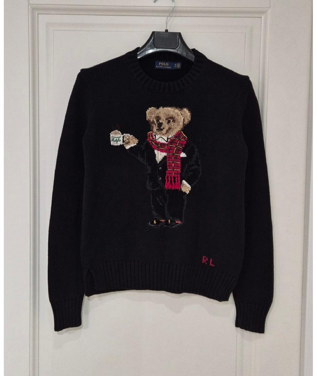 POLO RALPH LAUREN Черный хлопковый джемпер / свитер, фото 5
