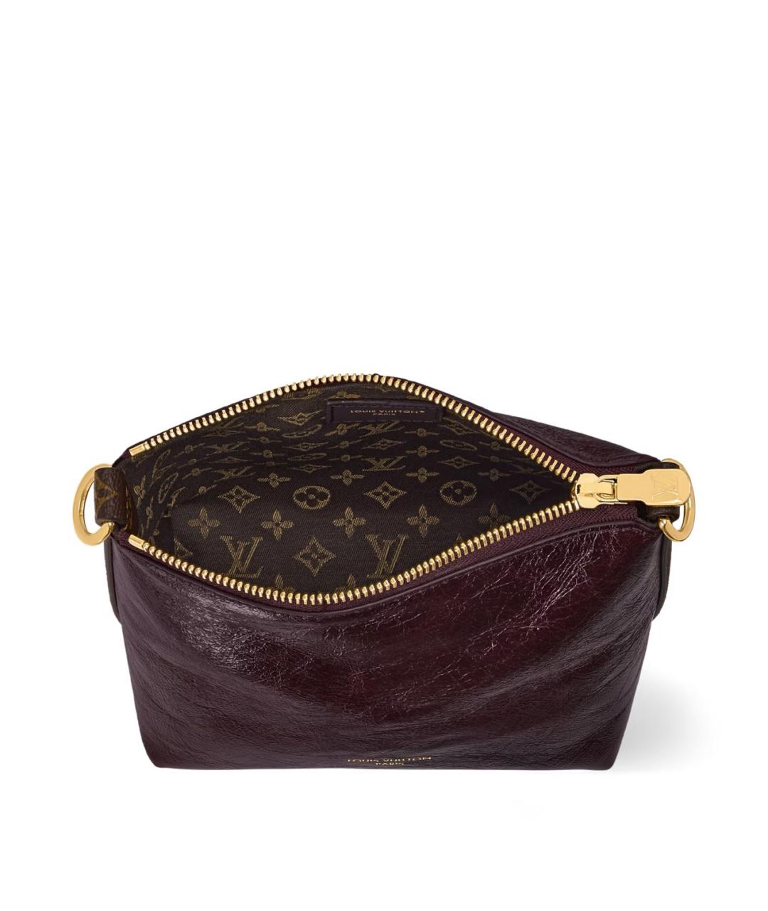LOUIS VUITTON Бордовая сумка через плечо из канвы, фото 4