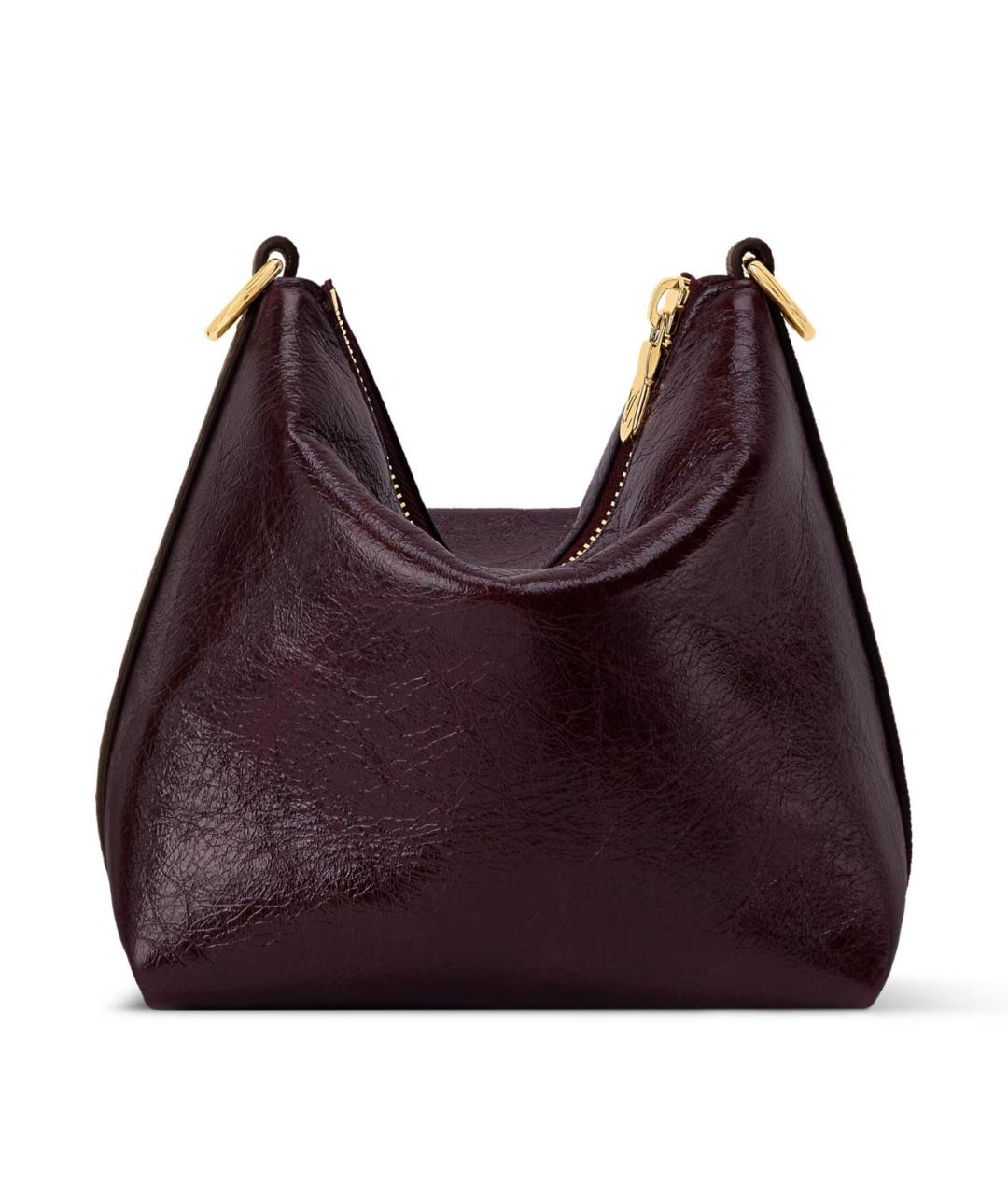 LOUIS VUITTON Бордовая сумка через плечо из канвы, фото 5