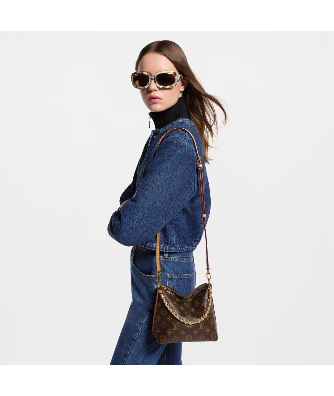 LOUIS VUITTON Коричневая сумка через плечо из канвы, фото 6