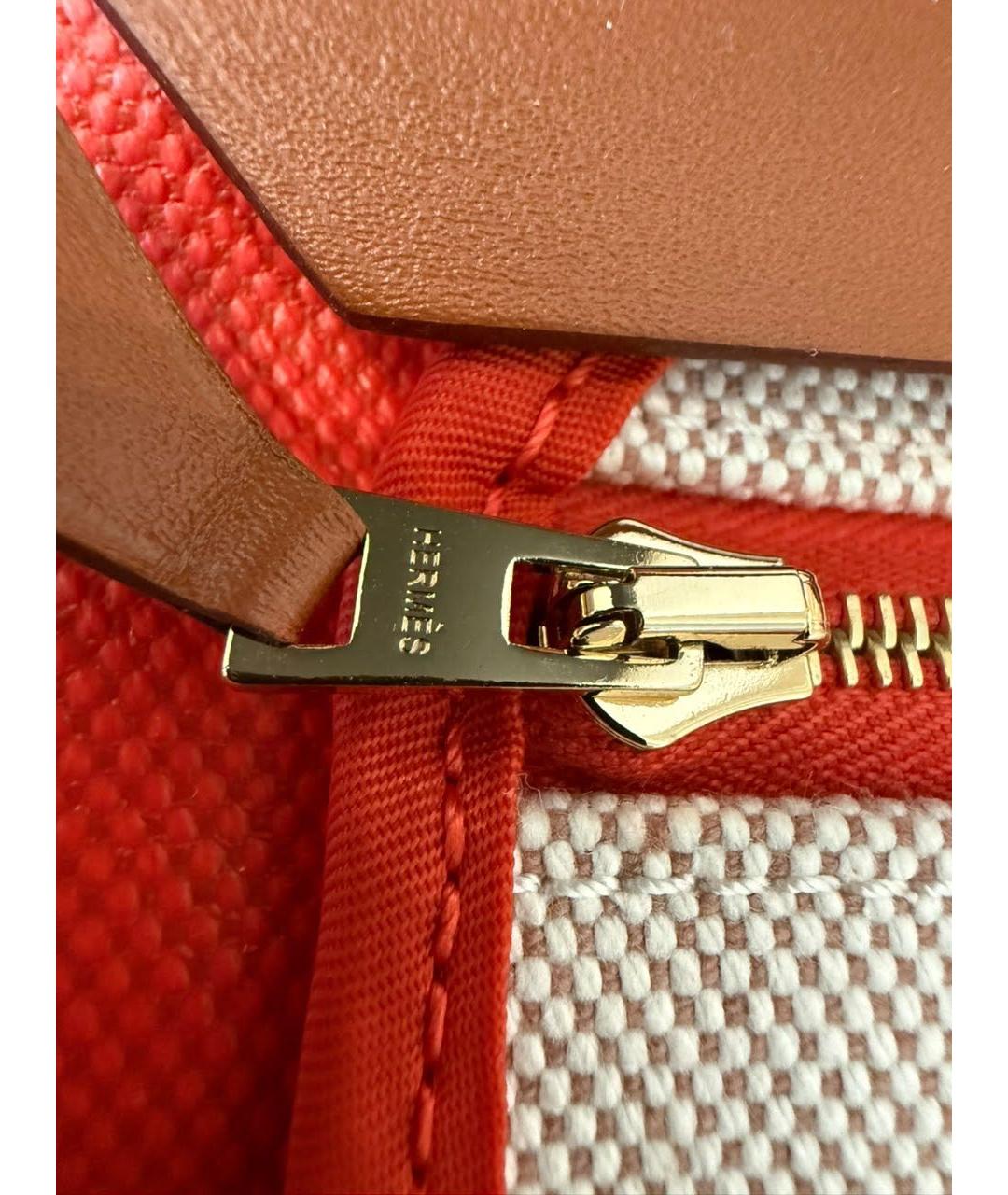 HERMES Оранжевая тканевая сумка через плечо, фото 7