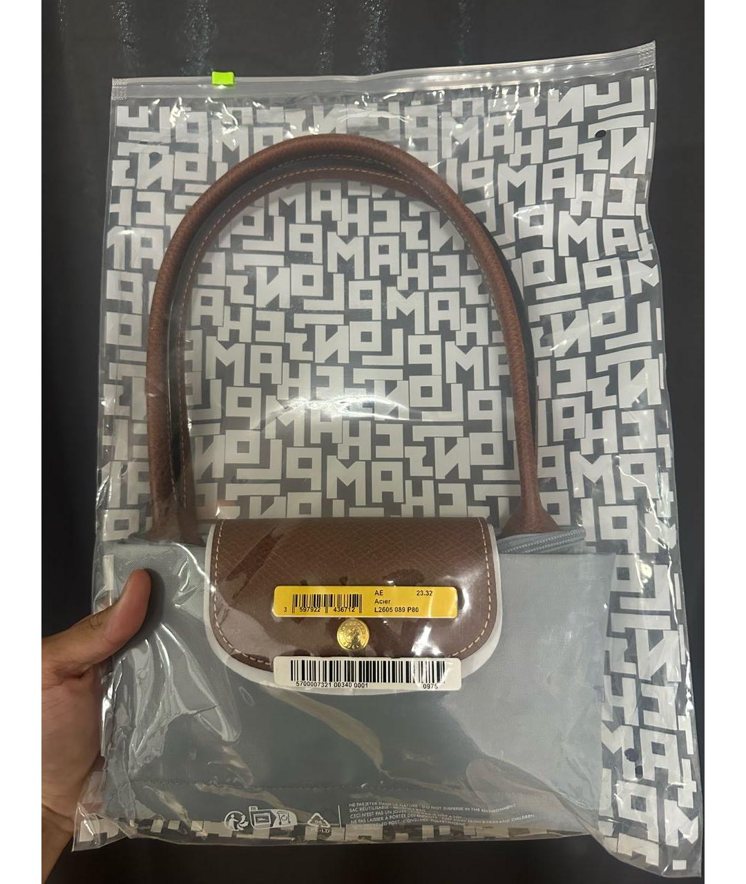 LONGCHAMP Голубая сумка тоут, фото 2