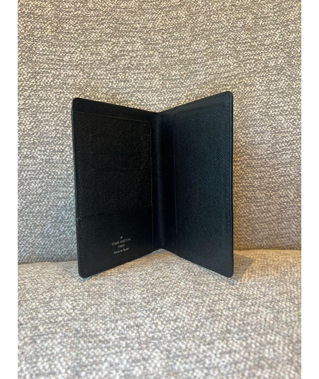 LOUIS VUITTON Черная кожаная визитница, фото 2