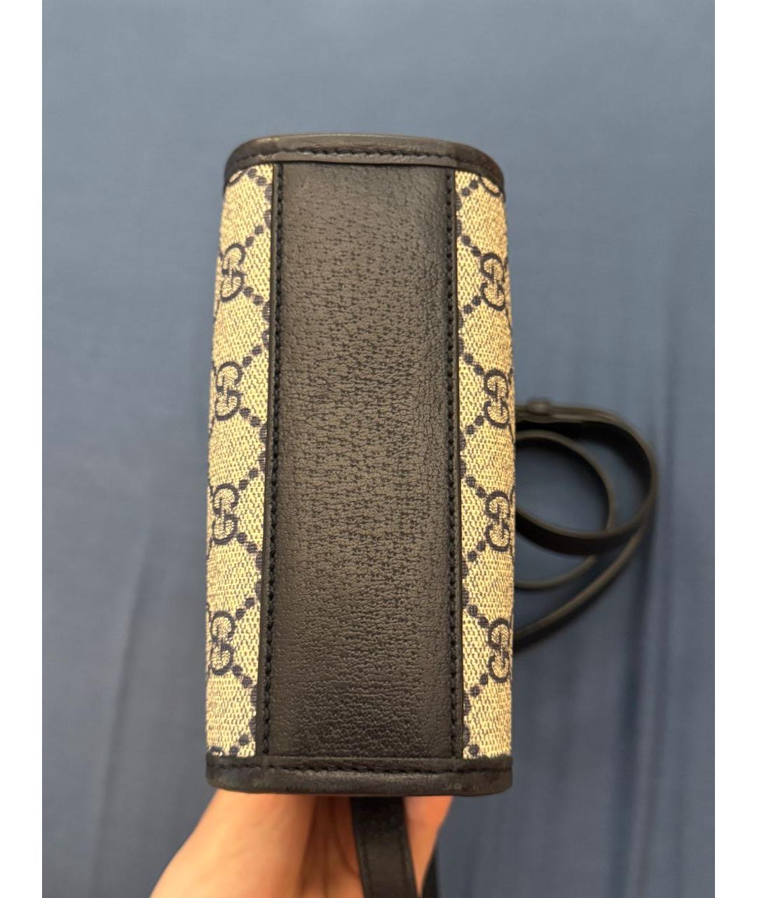 GUCCI Темно-синяя кожаная сумка через плечо, фото 7