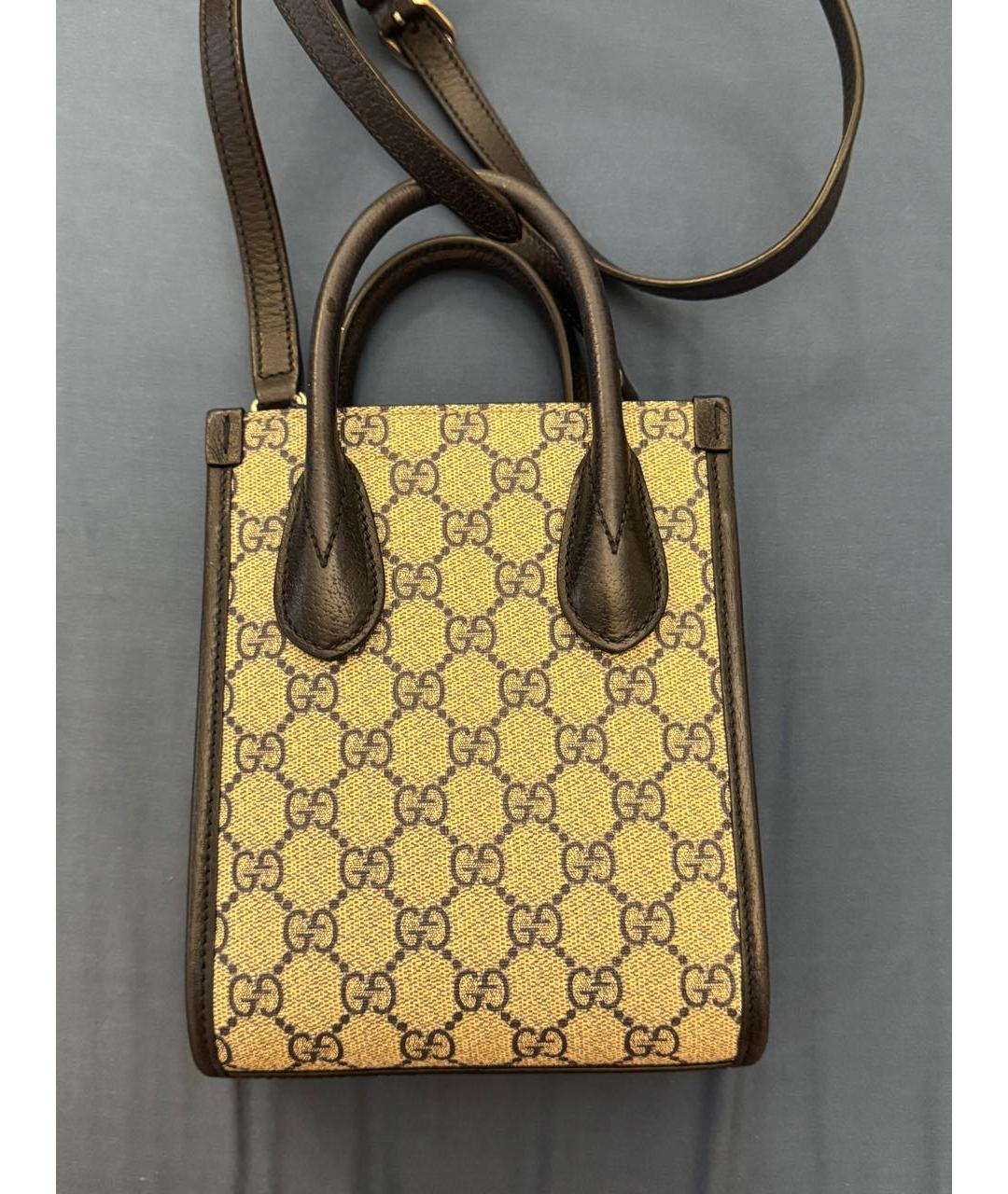 GUCCI Темно-синяя кожаная сумка через плечо, фото 4