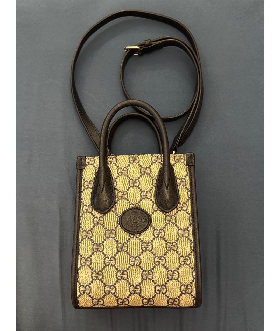 GUCCI Темно-синяя кожаная сумка через плечо, фото 8
