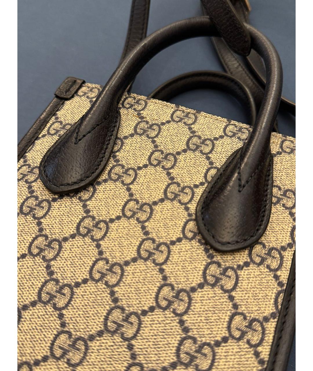 GUCCI Темно-синяя кожаная сумка через плечо, фото 5