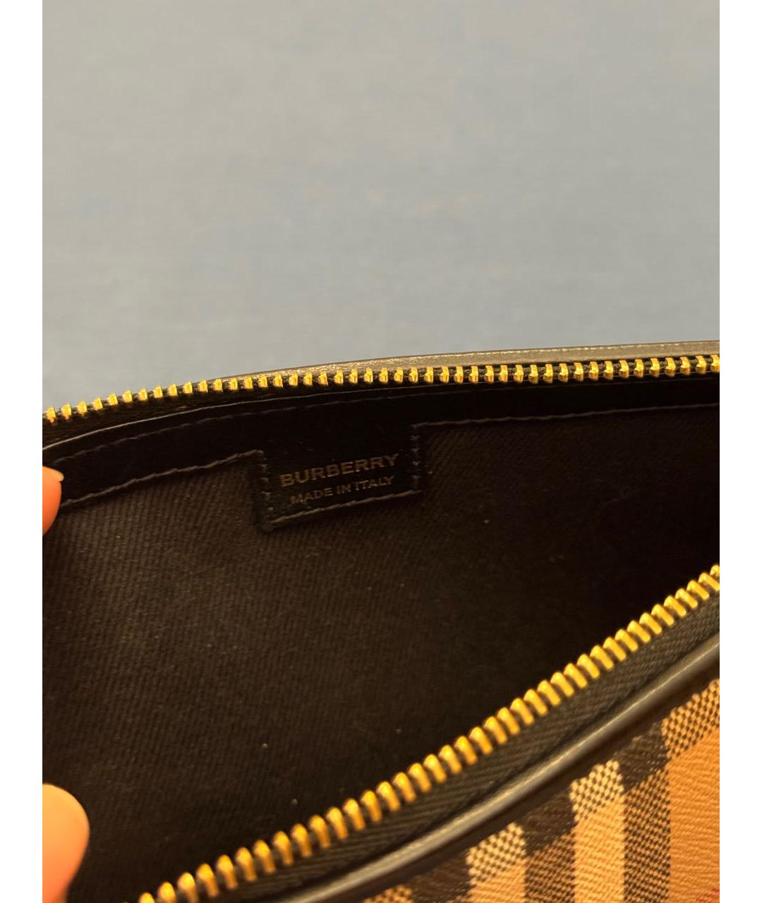 BURBERRY Бежевая кожаная сумка с короткими ручками, фото 4